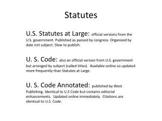 Statutes