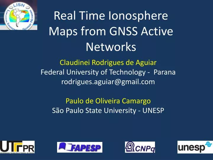 real time ionosphere maps from gnss active networks