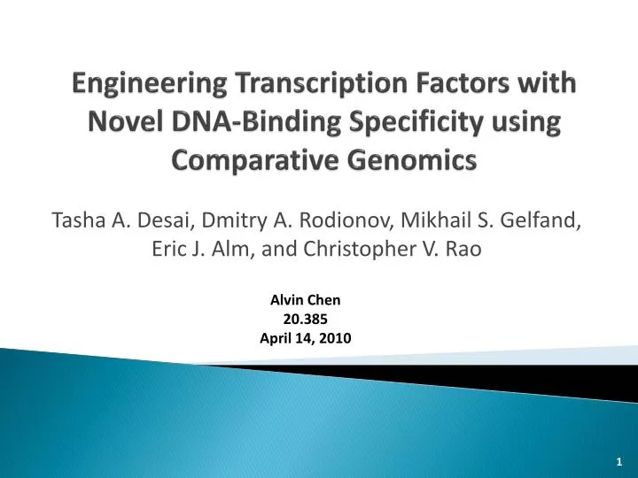 engineering transcription factors with novel dna binding specificity using comparative genomics