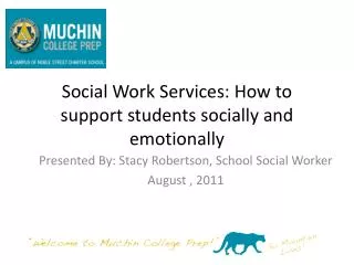 Social Work Services: How to support students socially and emotionally