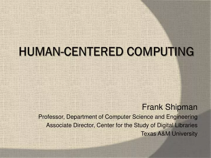 human centered computing