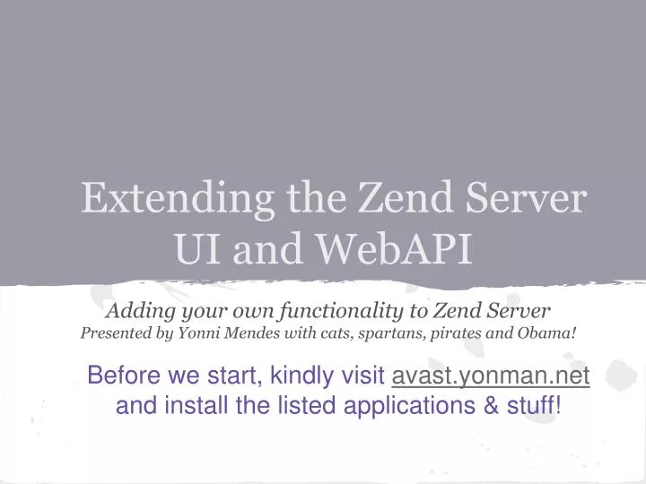 extending the zend server ui and webapi