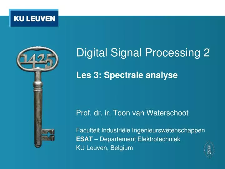 digital signal processing 2 les 3 spectrale analyse