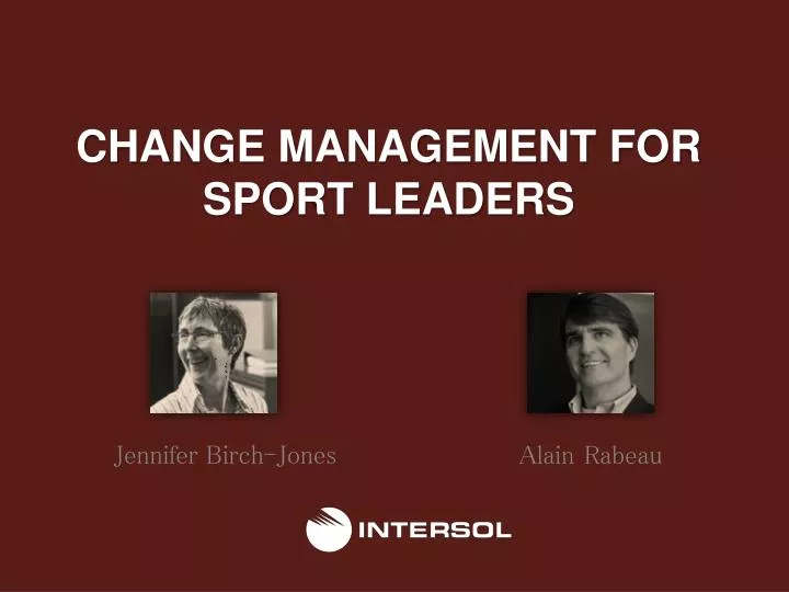 change management for sport leaders