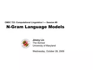 N-Gram Language Models