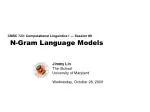 N-Gram Language Models