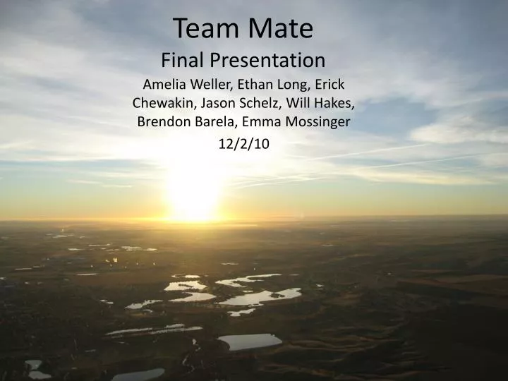 team mate final presentation