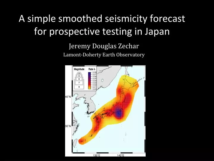 a simple smoothed seismicity forecast for prospective testing in japan