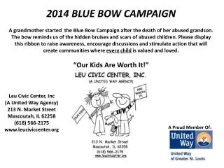2014 BLUE BOW CAMPAIGN