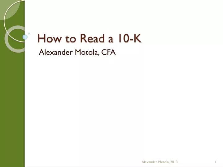 how to read a 10 k