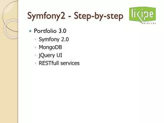 Symfony2 - Step-by-step
