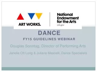 Dance FY15 Guidelines Webinar