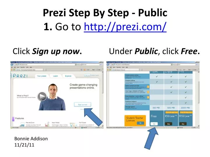 prezi step by step public 1 go to http prezi com