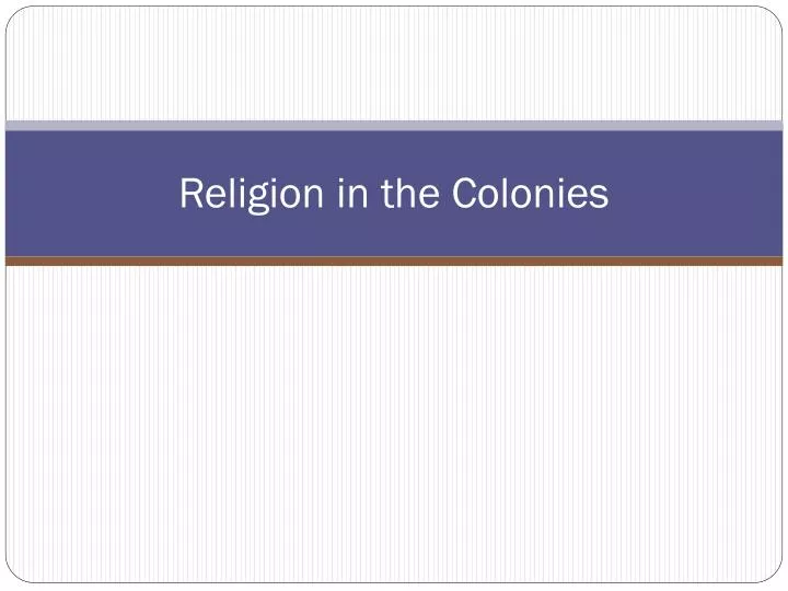 religion in the colonies
