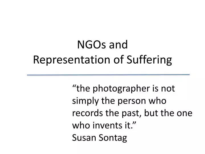 ngos and representation of suffering
