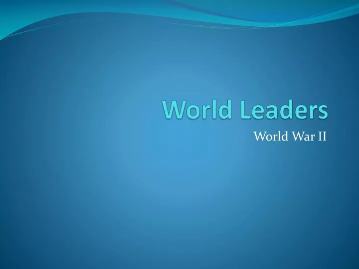 world leaders