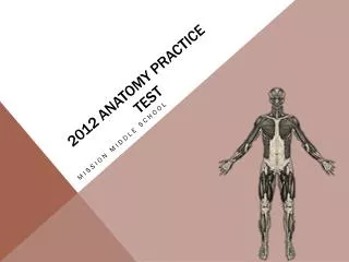 2012 Anatomy practice test