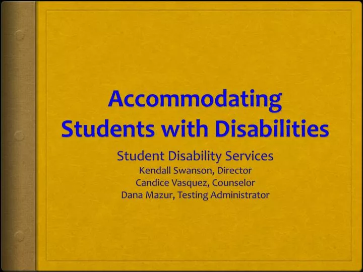 accommodating students with disabilities