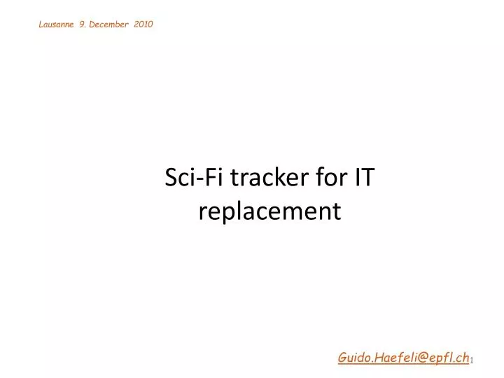 sci fi tracker for it replacement