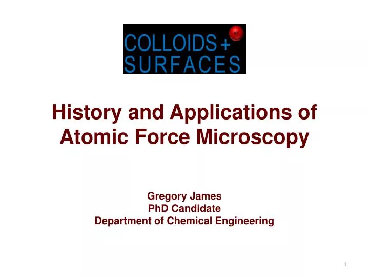 PPT - History And Applications Of Atomic Force Microscopy PowerPoint ...