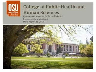 College of Public Health and Human Sciences