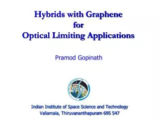 Hybrids with Graphene for Optical Limiting Applications
