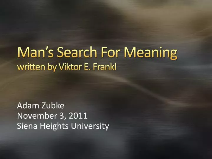 man s search for meaning written by viktor e frankl