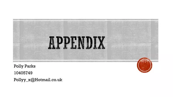 appendix