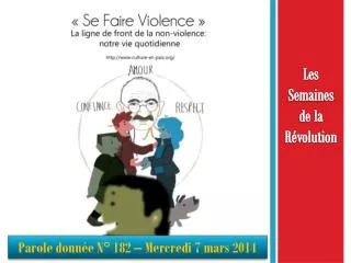 les semaines de la r volution