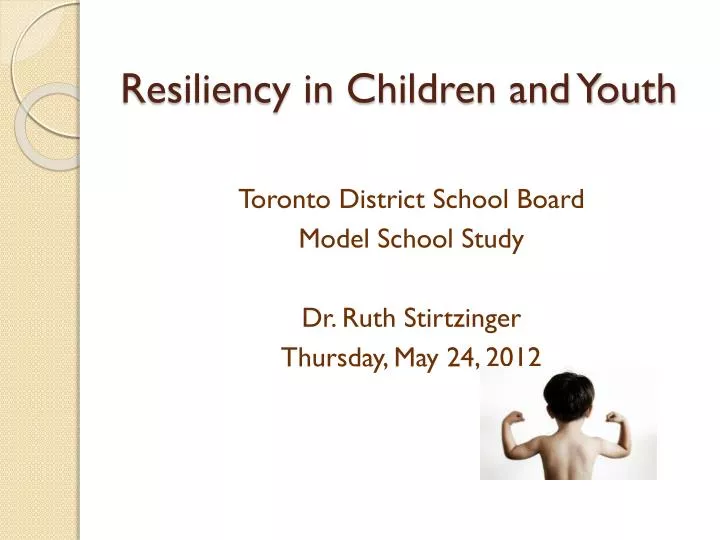 resiliency in children and youth