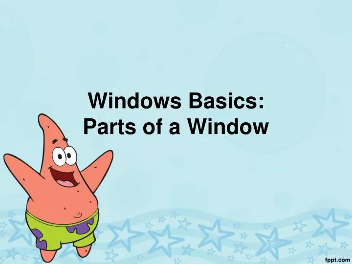 windows basics parts of a window