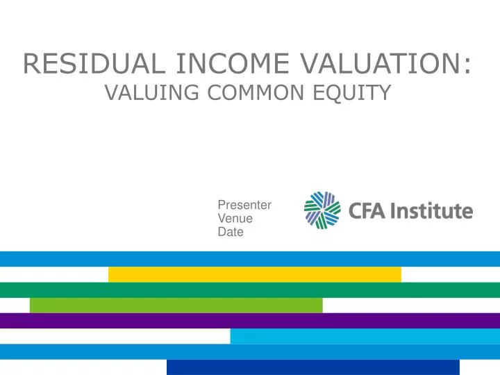 residual income valuation valuing common equity