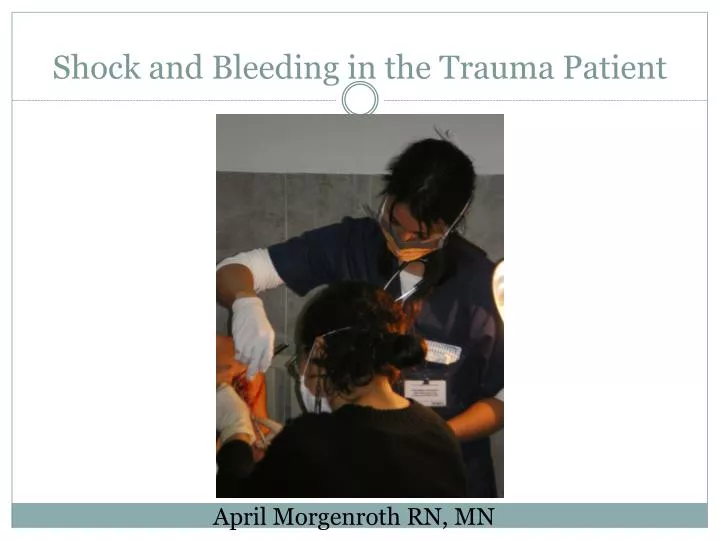 shock and bleeding in the trauma patient