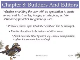 Chapter 8: Builders And Editors
