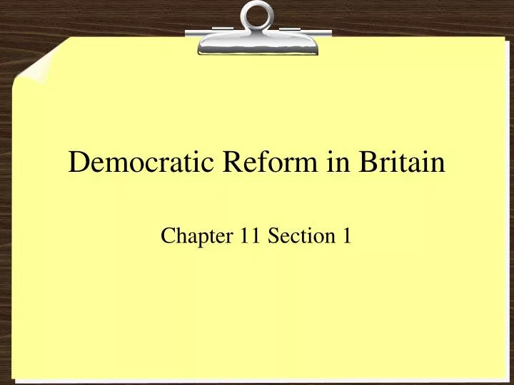 democratic reform in britain