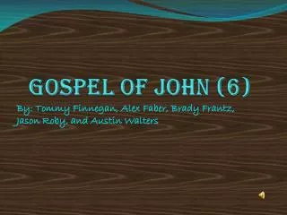 Gospel of John (6)