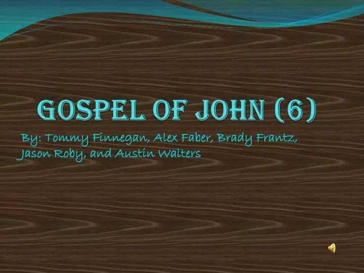 gospel of john 6