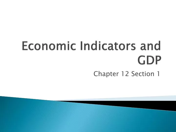 economic indicators and gdp