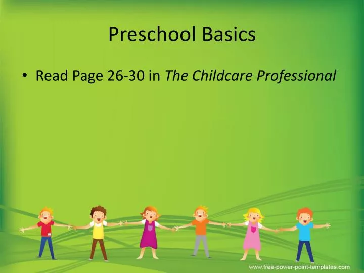 preschool basics
