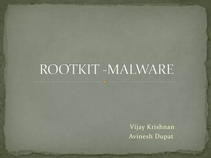 rootkit malware