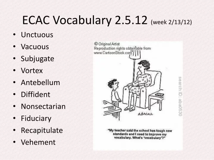 ecac vocabulary 2 5 12 week 2 13 12