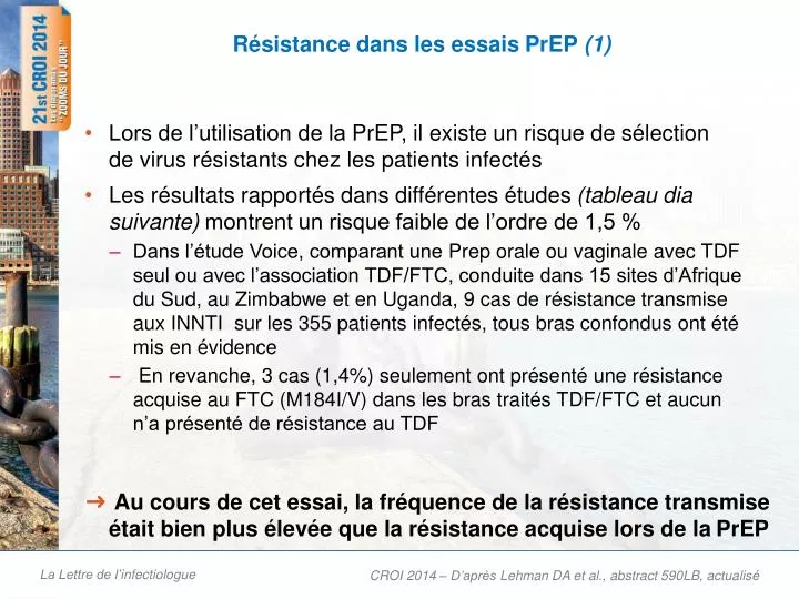 r sistance dans les essais prep 1