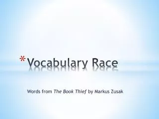 Vocabulary Race