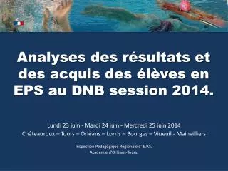 analyses des r sultats et des acquis des l ves en eps au dnb session 2014