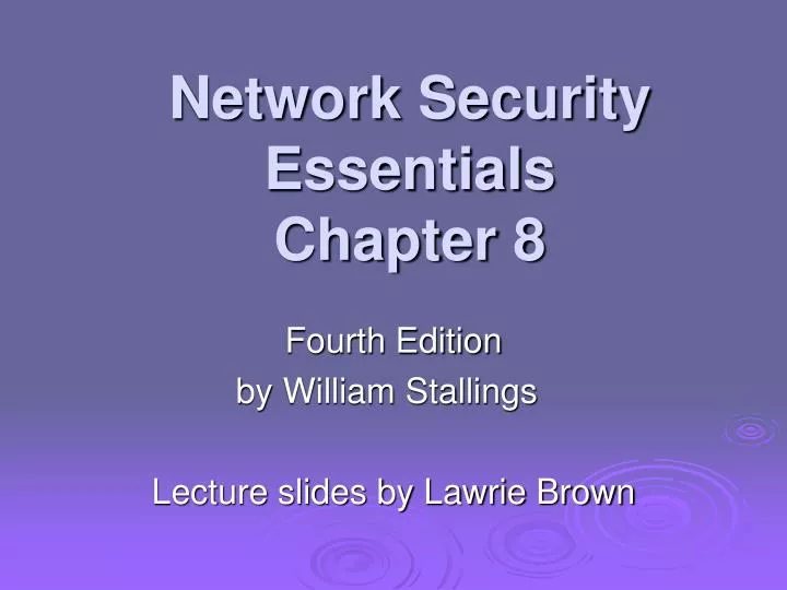network security essentials chapter 8