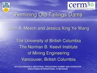 Remining Old Tailings Dams