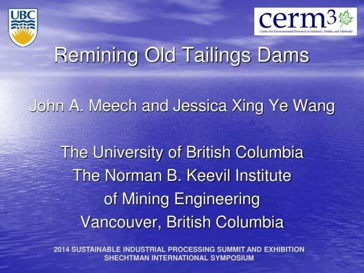 remining old tailings dams