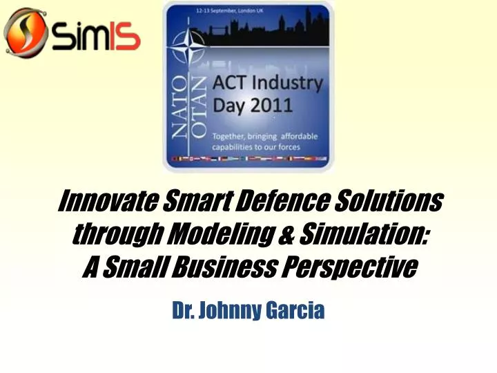 innovate smart defence solutions through modeling simulation a small business perspective
