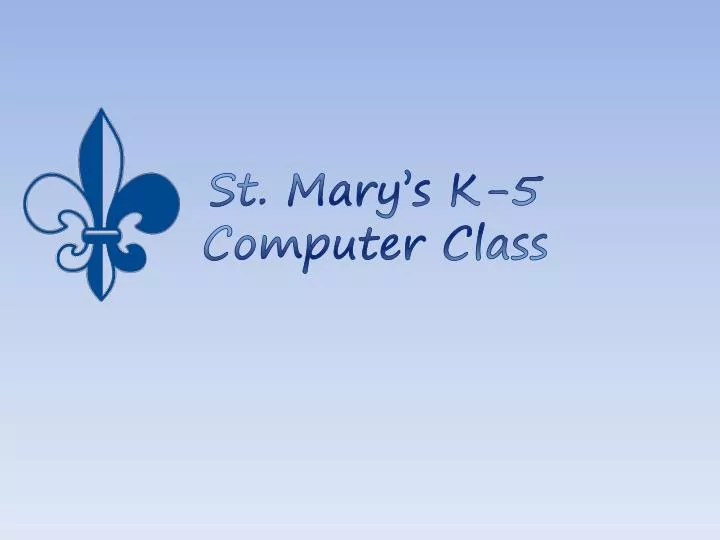 st mary s k 5 computer class