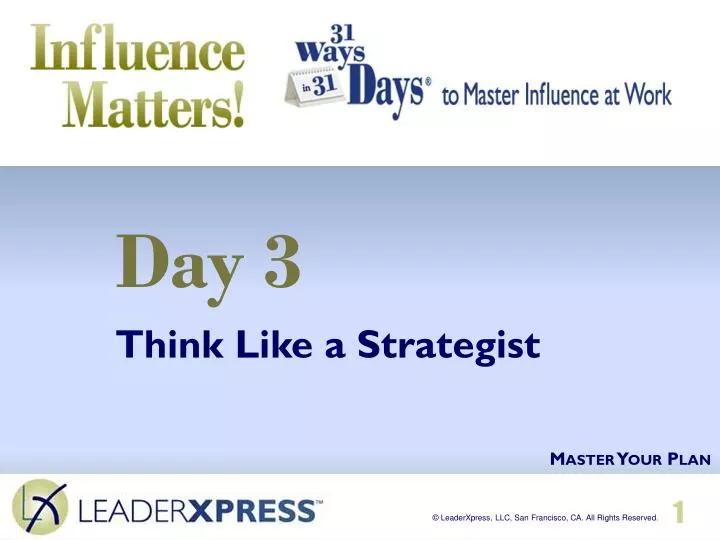 day 3 think like a strategist
